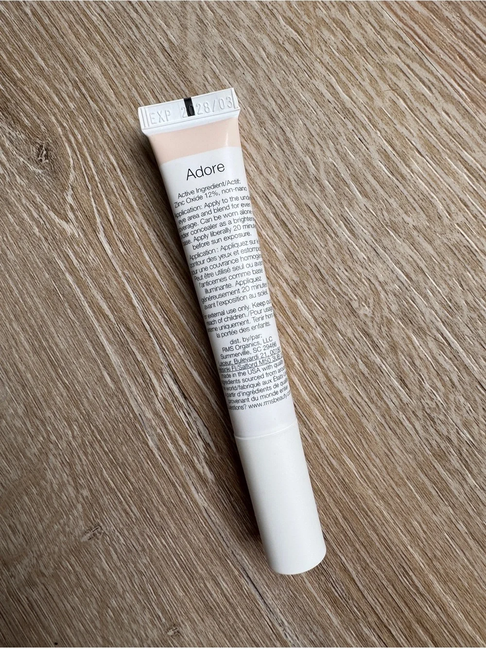 RMS ReFresh eye brightener SPF 30 sunscreen correcting tint ADORE 0.38 fl oz